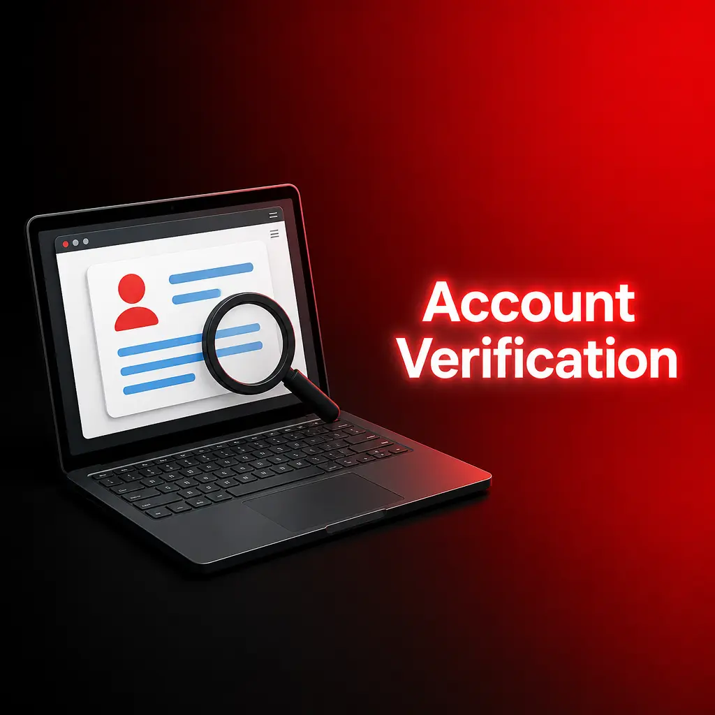 Account verification process on McLuck showing ID upload, address confirmation, and selfie match steps for Sweeps Coins redemption.