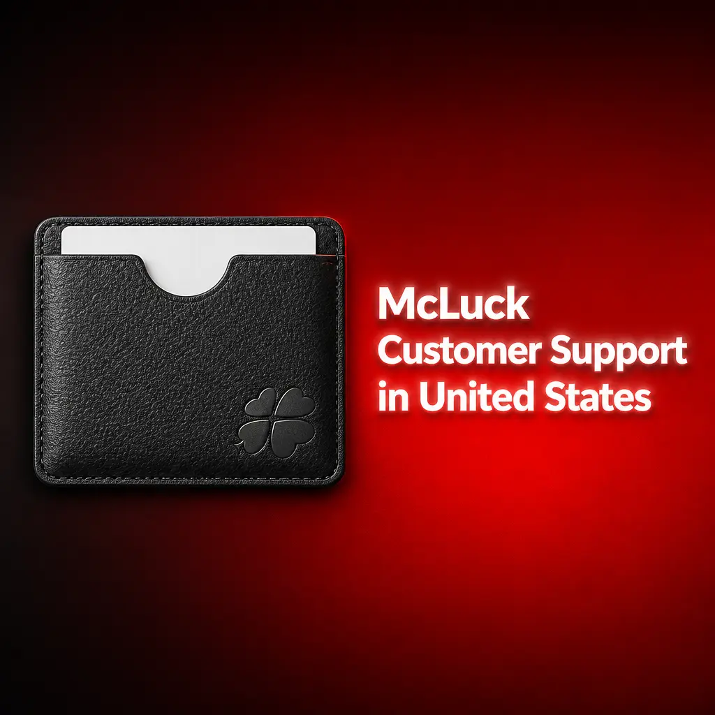 McLuck customer support in the United States showing live chat, email, and help center options